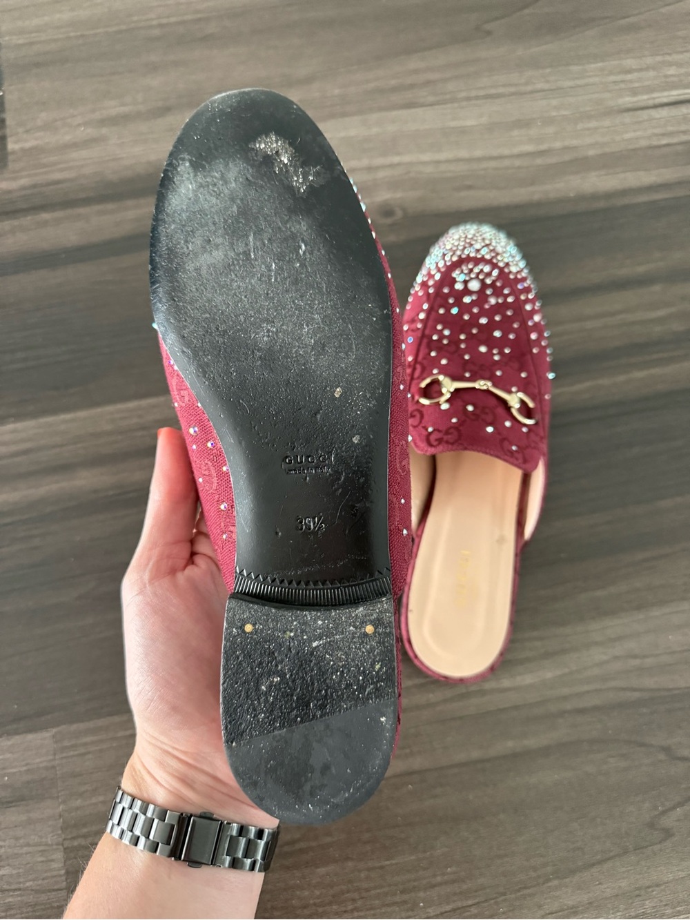 Gucci crystal Princetown loafers - Picture 8 of 9